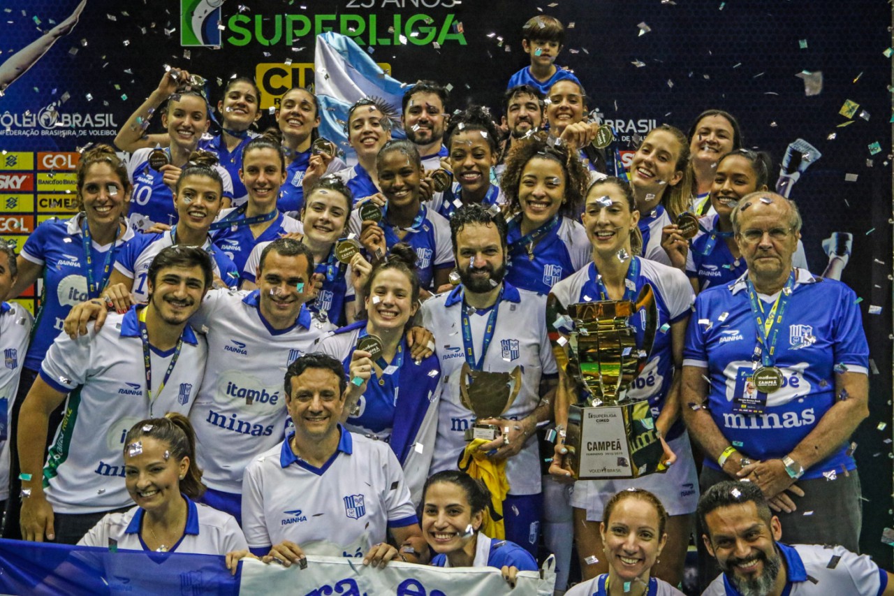 Minas foi o último campeão da Superliga Feminina de Vôlei