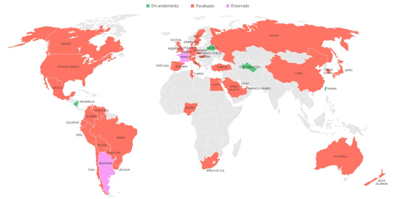 Novo mapa geral coronavírus futebol - Infografia