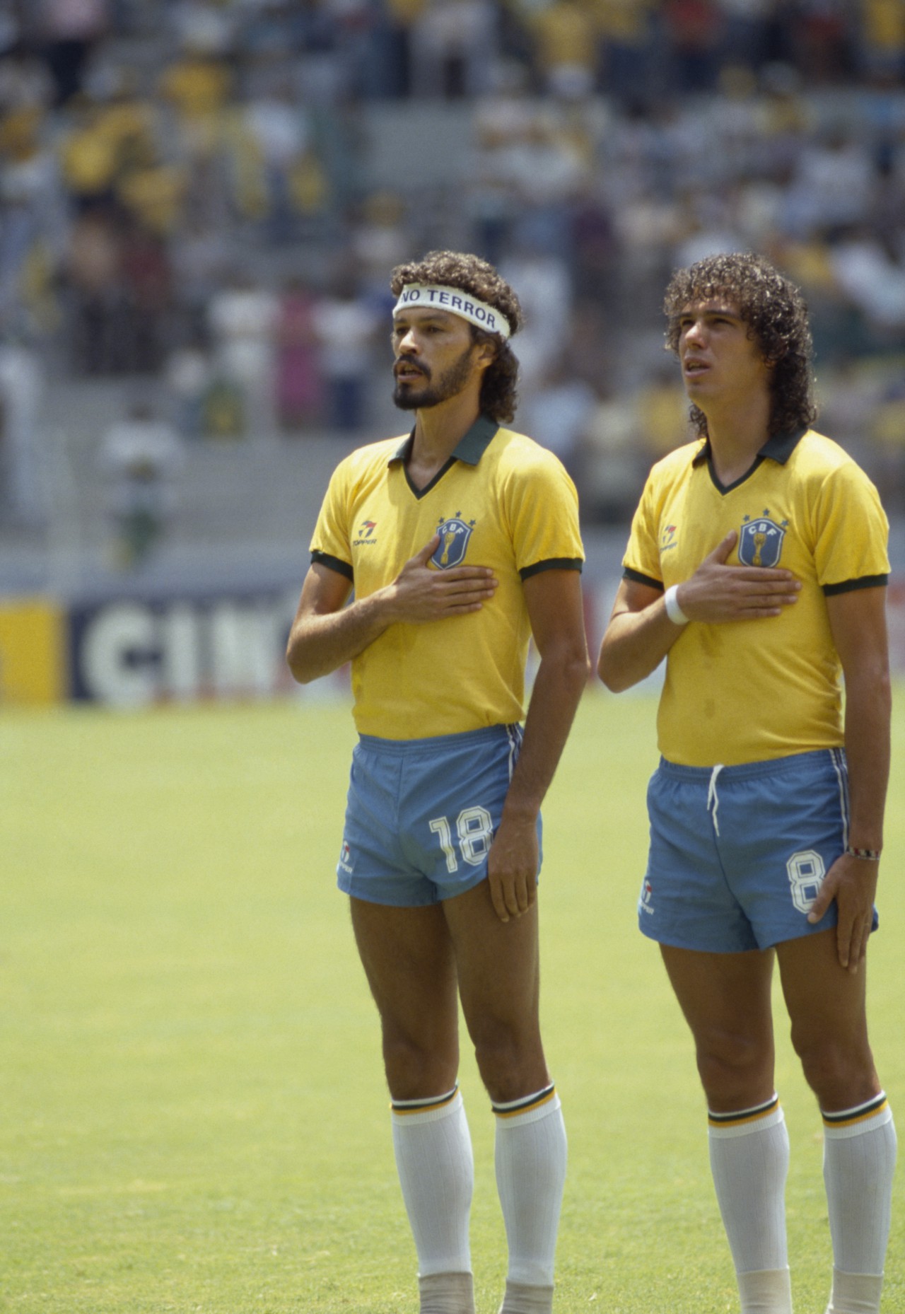 Sócrates e Casagrande na Copa do Mundo de 1986 - Jean-Yves Ruszniewski/TempSport/Corbis/VCG via Getty Images