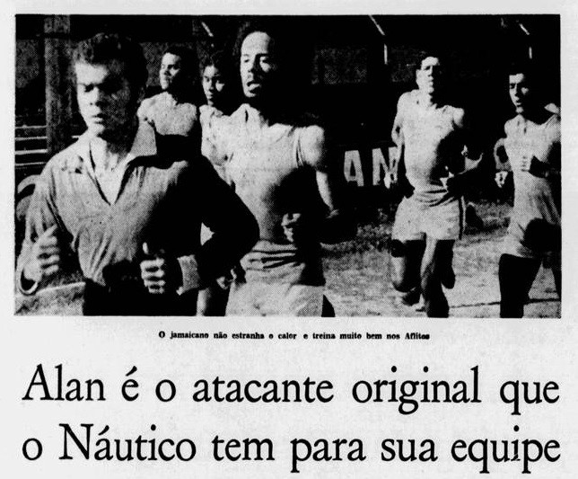 Diario de Pernambuco anunciou assim a chegada de Allan Cole ao Náutico - Reprodução/Diario de Pernambuco