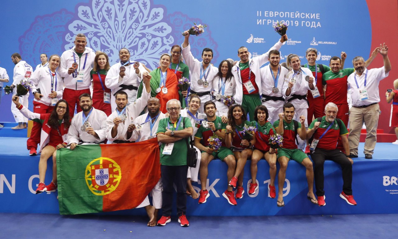 Rochele Nunes com a delegação de Portugal no Campeonato Europeu de 2019 - Arquivo pessoal
