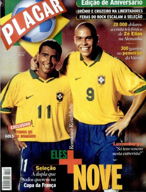 Capa da revista Placar destaca o sucesso da dupla de ataque da Seleção - Reprodução Placar