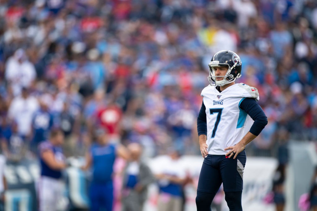 Cairo Santos em campo pelos Titans contra os Bills - Brett Carlsen/Getty Images