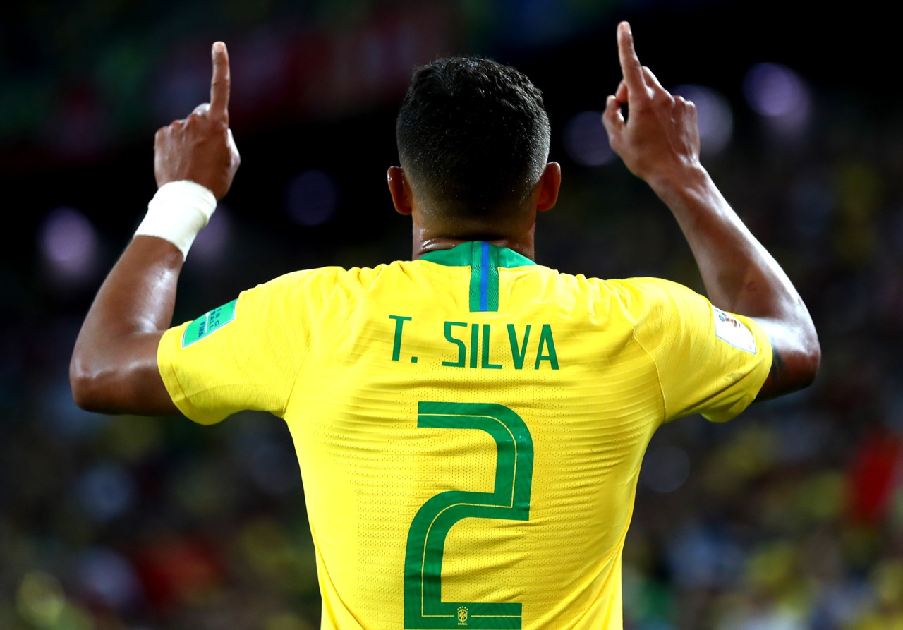 Thiago Silva na Copa de 2018: zagueiro caminha para o quarto Mundial