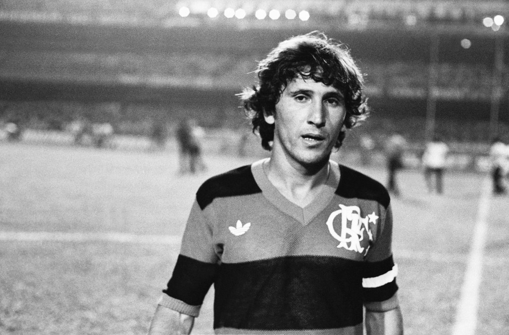 Zico em 1982, ano em que se sagrou bicampeão brasileiro pelo Flamengo - DOMICIO PINHEIRO/Ag Estado