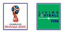 As mangas carregavam patches da Fifa. Uma com a marca da Copa e a outra com o lema <i>Living Football</i> (Vivendo o futebol, em tradução literal).
