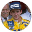 Foto do piloto Ayrton Senna