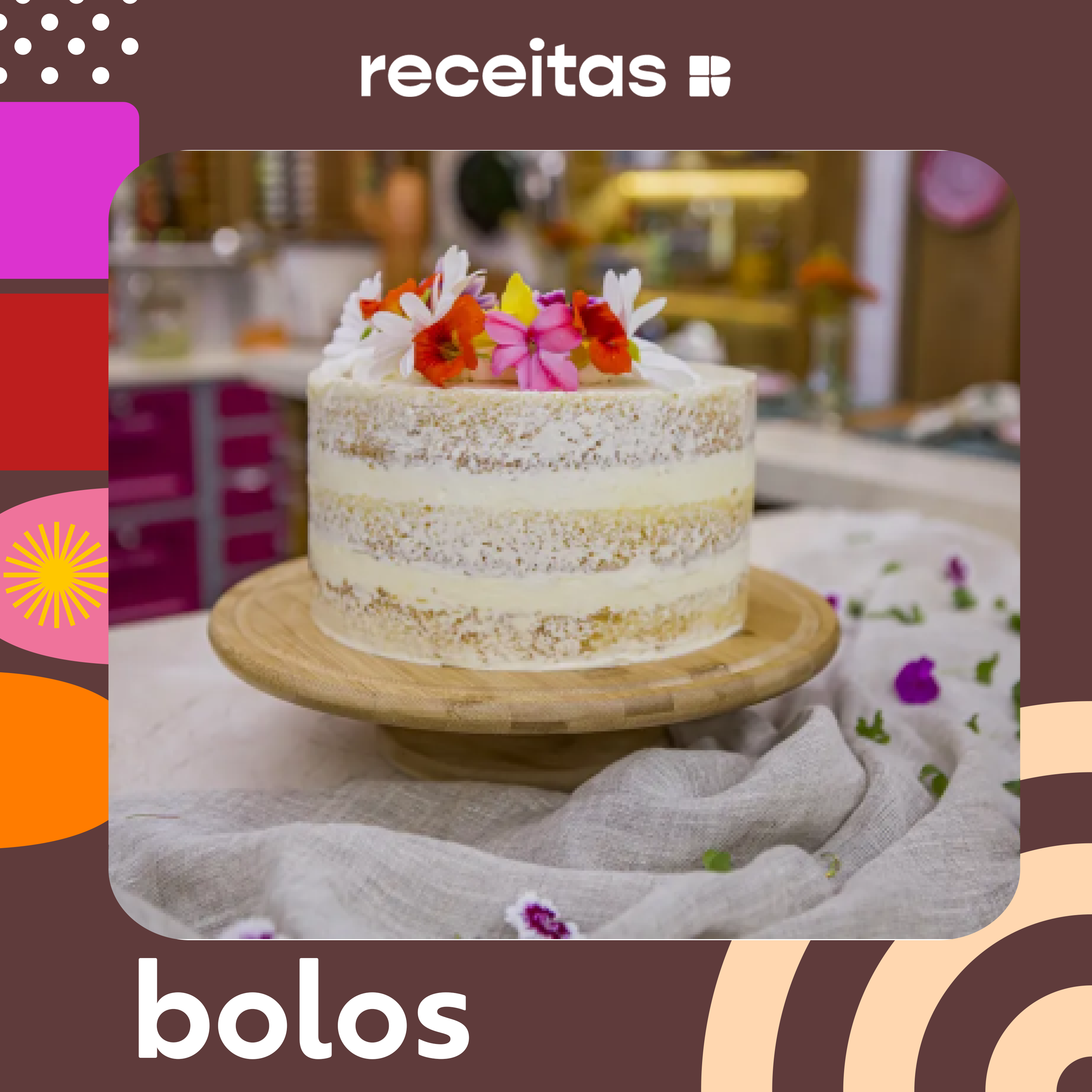 Rita Bolos - Bolo de aniversário simples adolescente