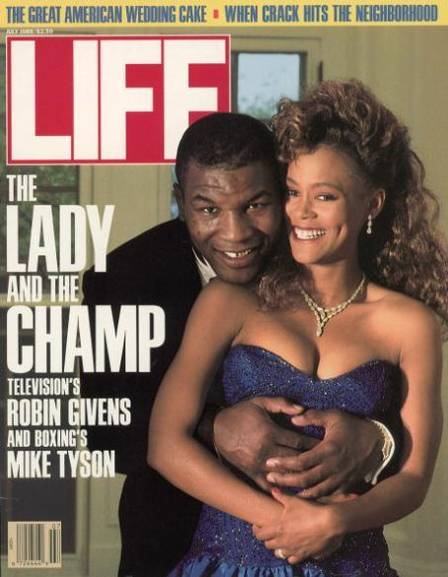 Mike Tyson com a atriz Robin Givens na época casados