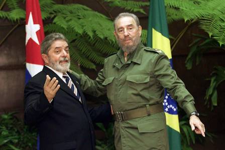 Lula em uma visita oficial à Cuba em setembro de 2003, ano de sua posse