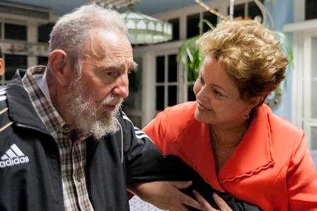 Dilma Rousseff e Fidel Castro posaram juntos, em janeiro deste ano