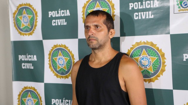 Egnaldo, preso na delegacia de Botafogo