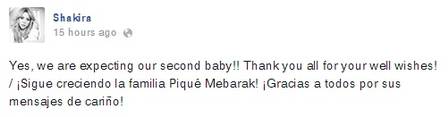 Shakira agradece o carinho dos fãs após anunciar gravidez