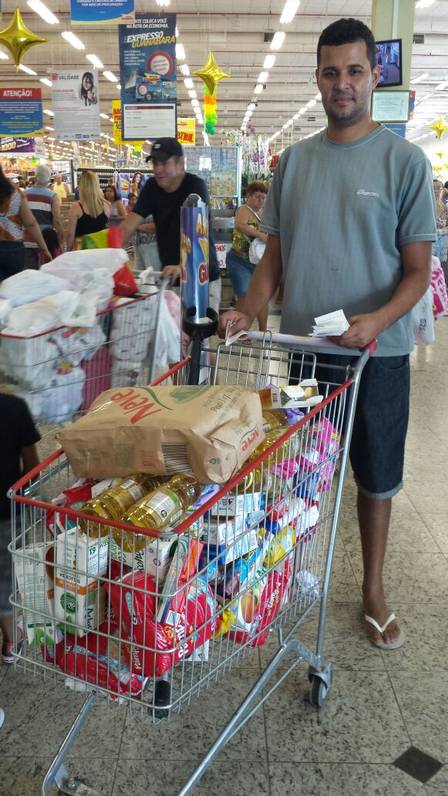 Diogo nem empacotou as compras no Aniversário Guanabara