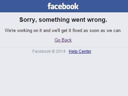 Usuários leram mensagem de erra ao tentar acessar o Facebook