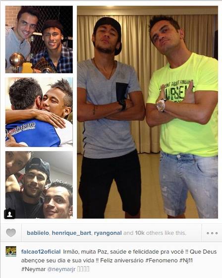 O craque do futsal Falcão deixou sua mensagem ao craque Neymar