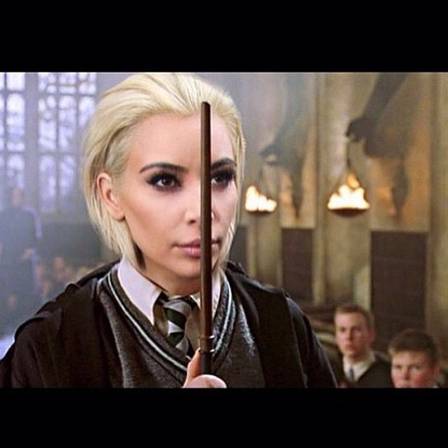 Kim como Draco Malfoy, de “Harry Potter”