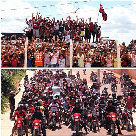 Antes de seguir para Salgueiro, multidão recebe Flamengo em Juazeiro do Norte