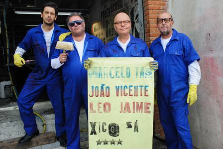 Da esquerda para a direira, João Vicente de Castro, Leo Jaime, Marcelo Tas e Xico Sá: quarteto faz sucesso com o programa “Papo de segunda”, no GNT