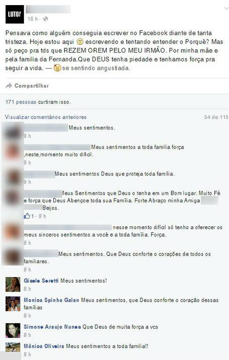 Irmã de Paulo Sérgio desabafou sobre o caso no Facebook
