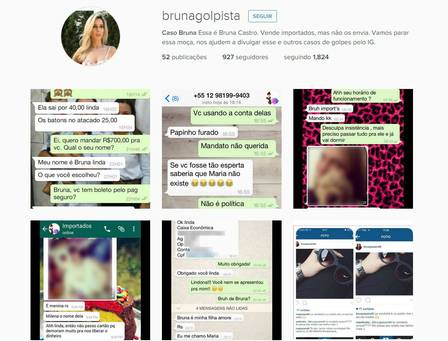 Perfil compartilha mensagens trocadas entre Bruna e suas vítimas