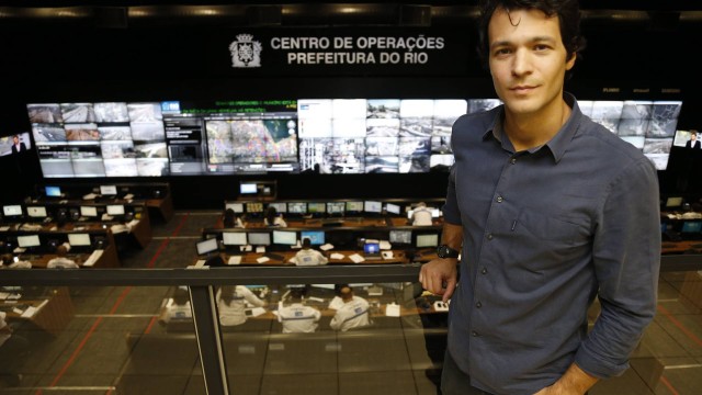 Pedro Junqueira, chefe executivo do COR, no quartel-general de onde são coordenadas e planejadas as ações em momento de crise operacional na cidade