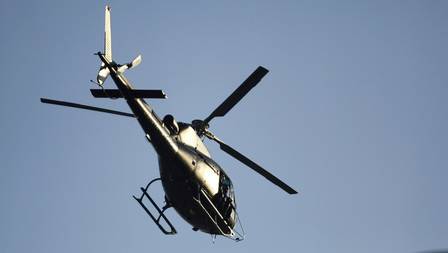 Helicóptero dá apoio aos policiais durante operação