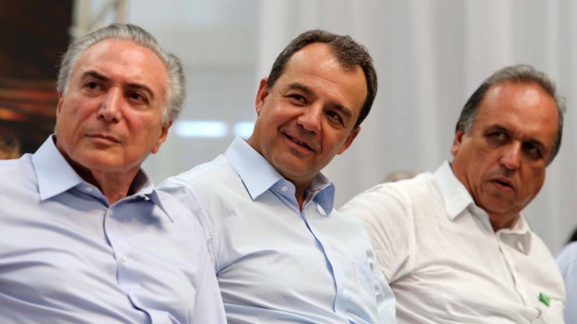 O ex-governador Rio Sérgio Cabral e o governador Pezão