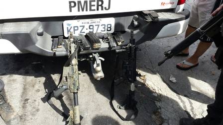 Armas foram apreendidas durante assalto na Zona Norte do Rio