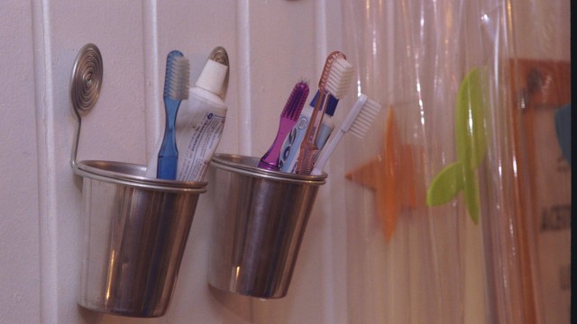 Guardar escovas de dentes em recipientes coletivos traz riscos à saúde