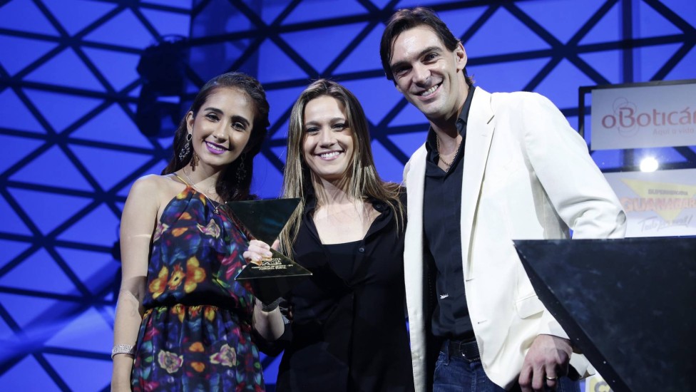 A apresentadora Fernanda Gentil foi a escolhida pelo público na categoria Personalidade do esporte