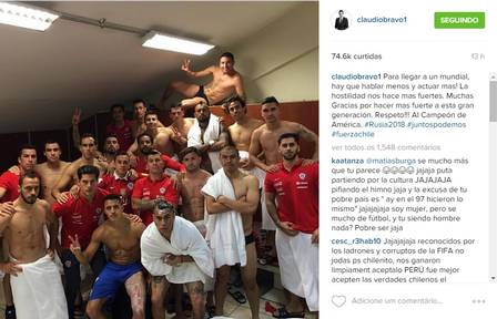 Goleiro Claudio Bravo pediu respeito aos jogadores do Chile, campeão da Copa América