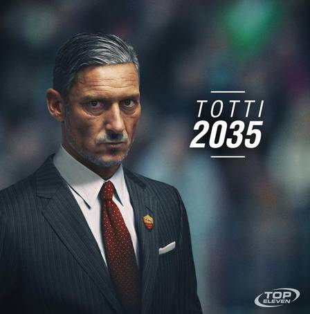 Totti como técnico da Roma em 2035