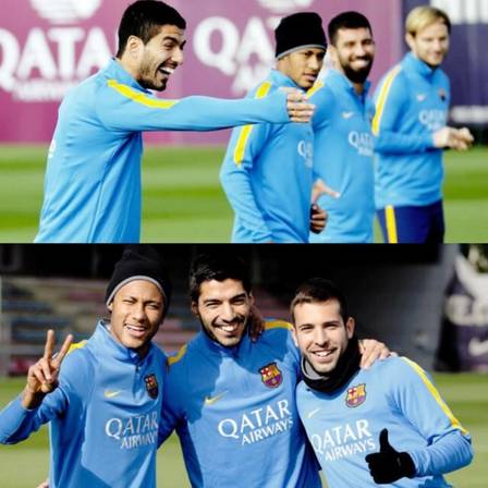 Fotos do treino do Barça desta sexta