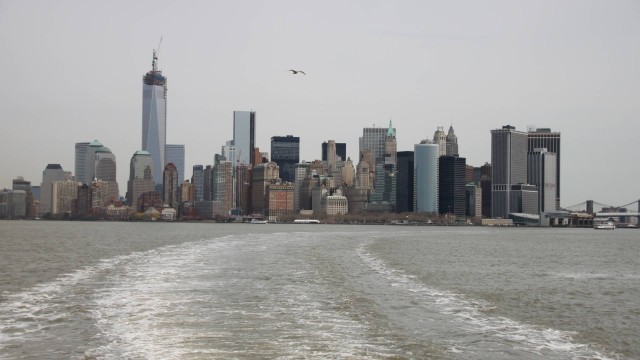 Vista para a Ilha de Manhattan, em Nova York
