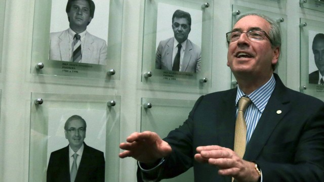 Homenagem ao presidente da Câmara dos Deputados, Eduardo Cunha, na galeria dos ex-líderes do PMDB