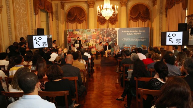 Última premiação do ‘Ações Locais’, com a temática dos 450 anos do Rio, contou com a presença do prefeito Eduardo Paes