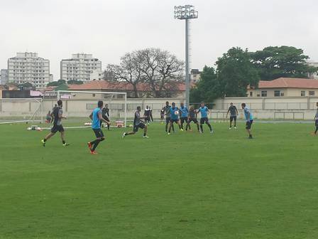 Treino do Botafogo antes do jogo contra o Criciúma