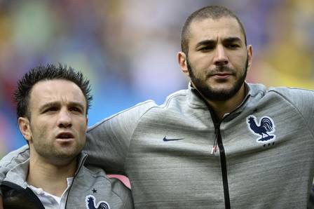 Valbuena e Benzema companheiros na seleção da França