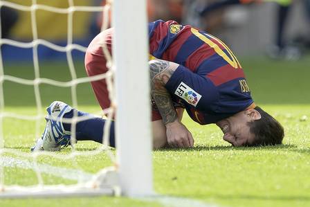 Messi compõe a atual lista de desfalques por lesão no Barcelona.