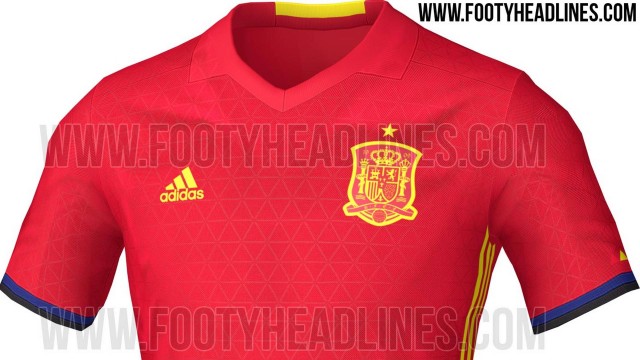 Vazadas as fotos do novo uniforme da Espanha, para a Eurocopa de 2016, na França.