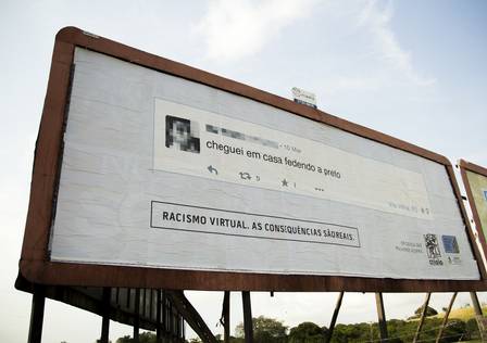 Campanha ‘Racismo virtual. As consequências são reais’ também passou por Vila Velha (ES).