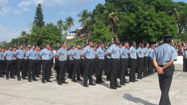 Formatura dos alunos do curso de formação da Polícia Militar, no Cfap