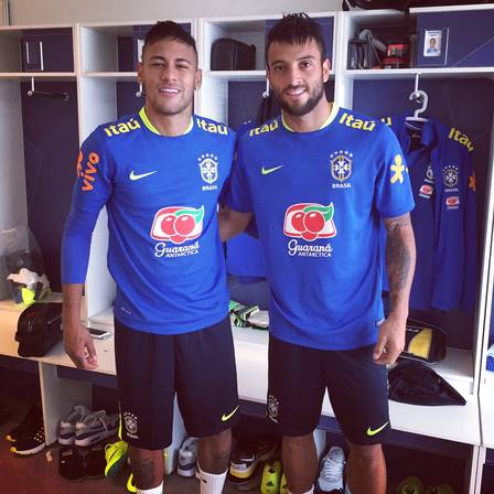 Felipe Anderson e Neymar na seleção olímpica