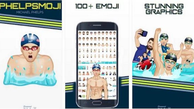 Pacotes com mais de 100 emojis de Michael Phelps foi criado pela empresa Moji