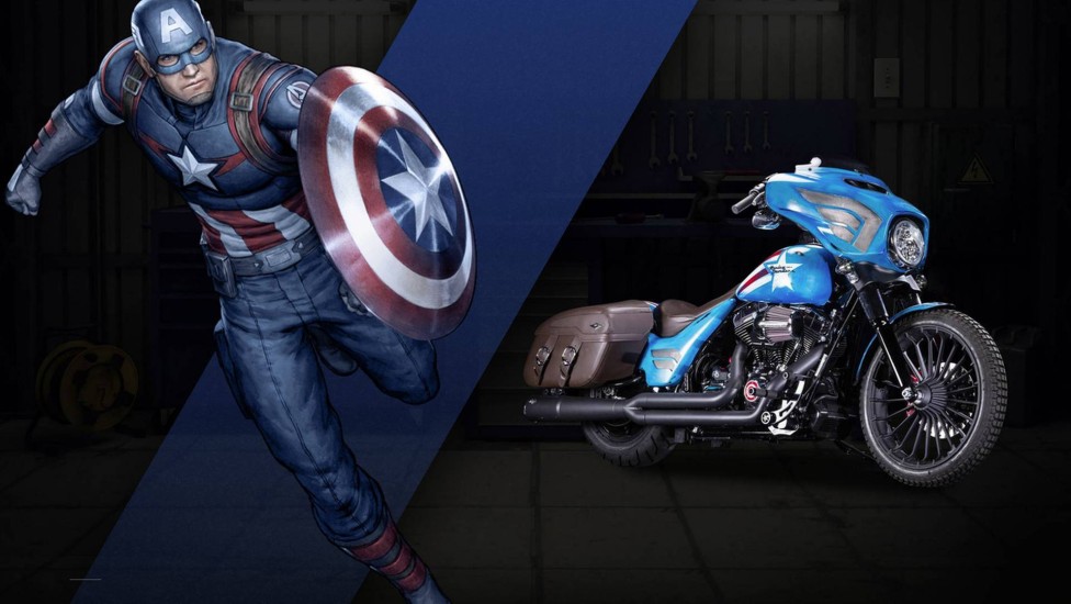 O "Primeiro Vingador" Capitão América tem uma Street Glide Special: a "Liberdade".