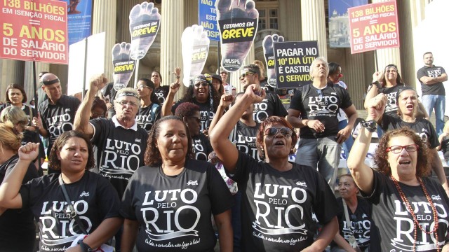 CI Rio de Janeiro (RJ) 13/07/2016 - Protesto dos Servidores Publicos na Alerj no Centro RJ , Fotos : Fabio Guimaraes / Extra / Agencia O Globo.