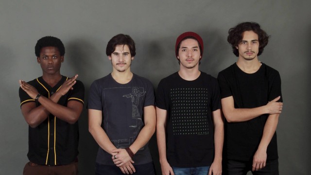 Maicon Rodrigues, Nicolas Prattes, João Vitor Silva e Danilo Mesquita formam a boy band de “Rock story”