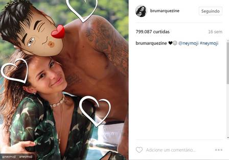 Namorada de Neymar fez propaganda de emoji do jogador
