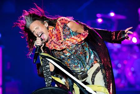 Steven Tyler do Aerosmith: o grupo canta no Palco Mundo no dia 24